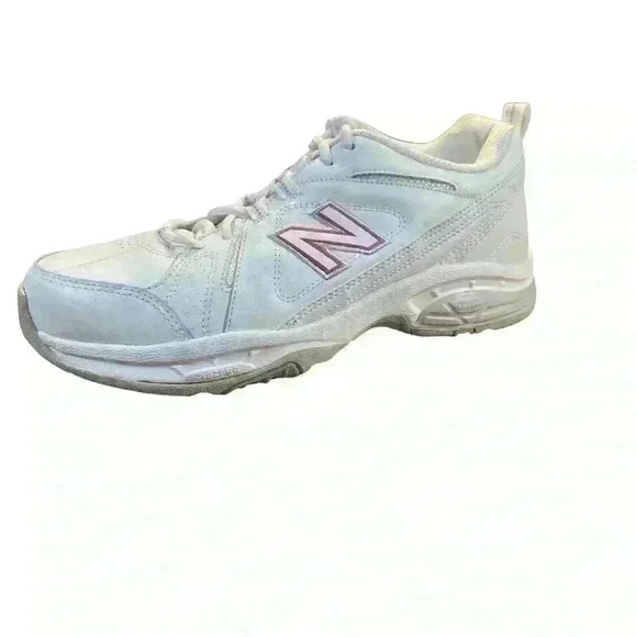 Women’s New Balance 608 White Pink Leather‎ Size 11 Tennis Running Sneaker Shoe - Picture 9 of 9